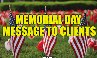 Memorial Day Message to Clients