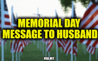 Memorial Day Message to Husband