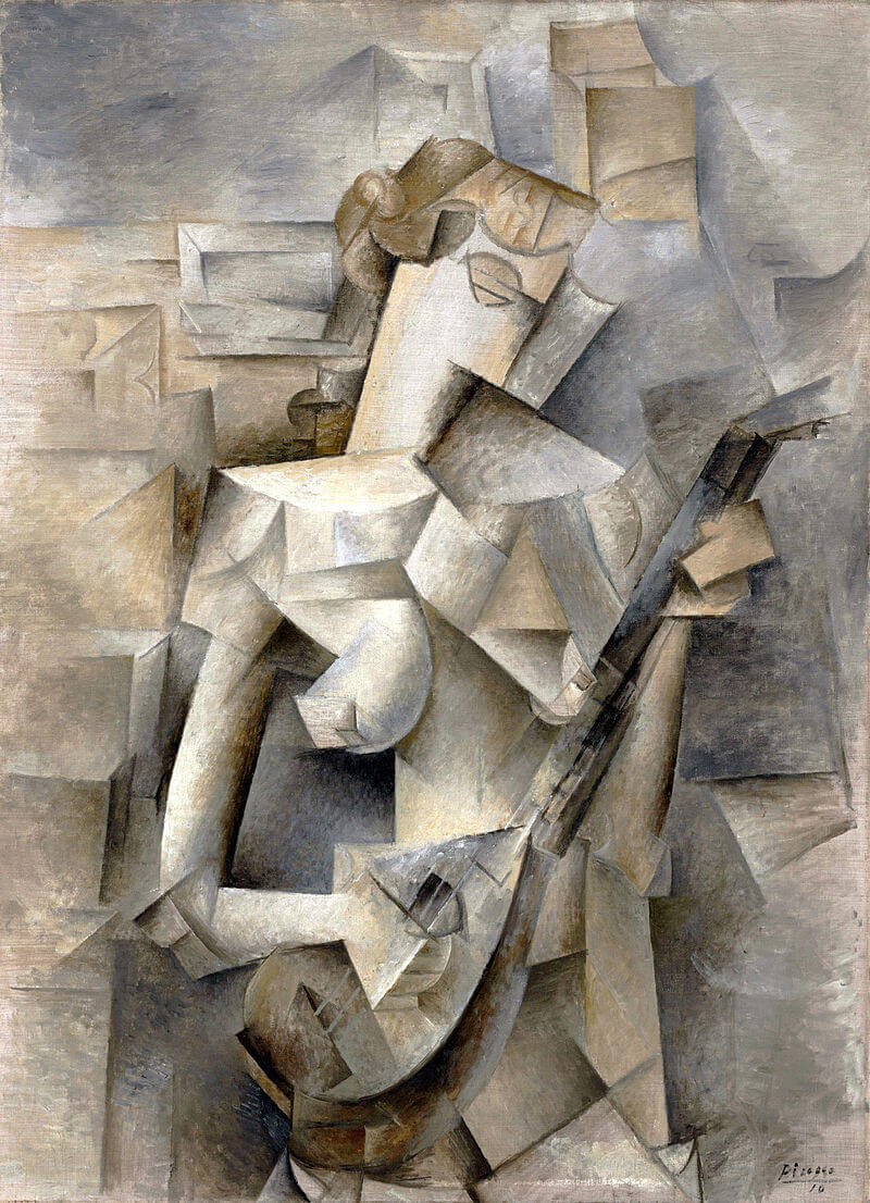 Pablo Picasso, 1910, Girl with a Mandolin (Fanny Tellier), oil on canvas, 100.3 × 73.6 cm, Museum of Modern Art, New York
