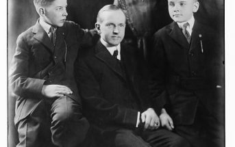 Coolidge with his family