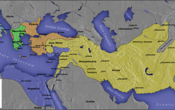 Map of the Seleucid Empire (in yellow)