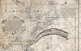Benjamin Franklin's chart of the Gulf Stream printed in London in 1769