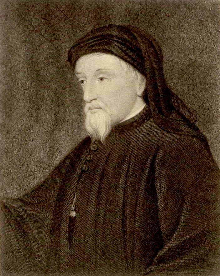 A portrait from the Welsh Portrait Collection at the National Library of Wales. Depicted person: Geoffrey Chaucer – 14th century English poet and author