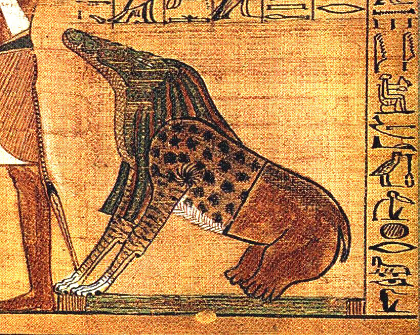 Image of Ammit in Ani's Book of the Dead (Source: wikipedia.org)