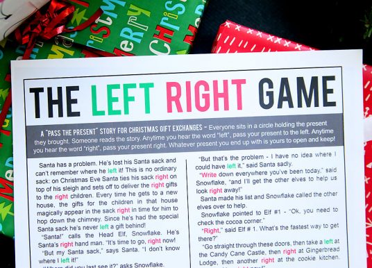 Left Right Game Christmas Story (Funny)
