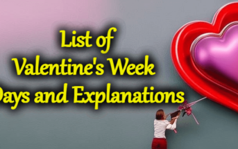 List of Valentine's Week Days and Explanations
